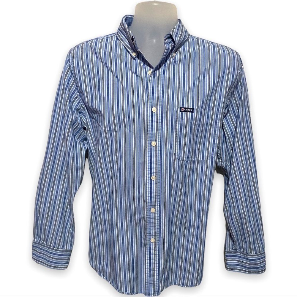 Chaps Long Sleeve Easy Care Button Down Shirt Men's Size M